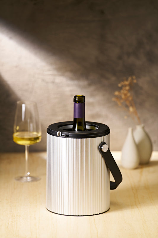Lyra Multi-fit Bottle wine Chiller-Silver
